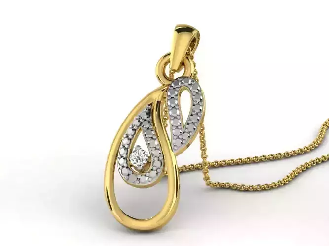 Women pendant 3dm render detail