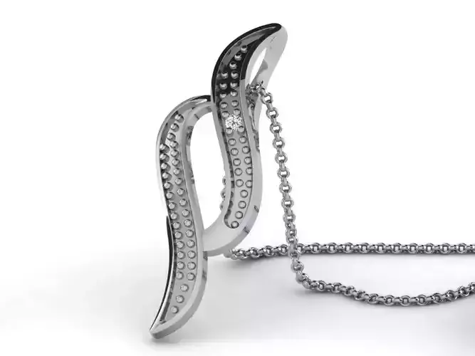 Women pendant 3dm render detail