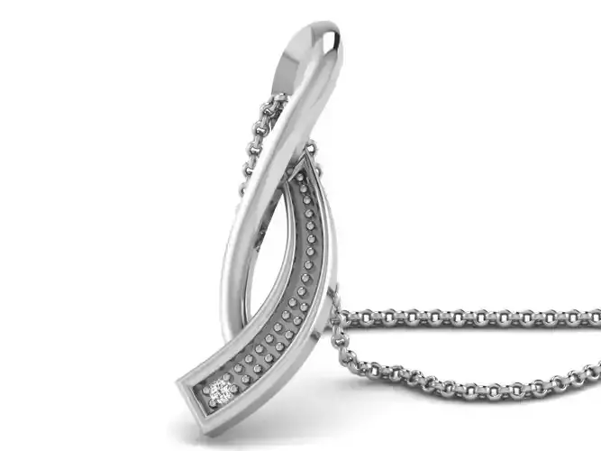 Women pendant 3dm render detail