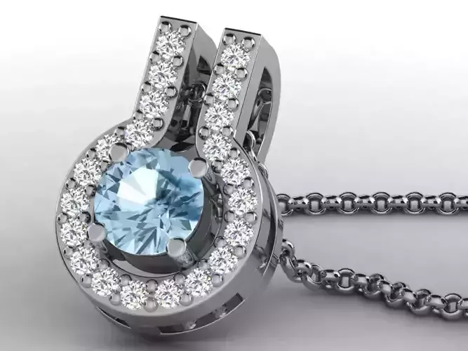 Women pendant 3dm render detail