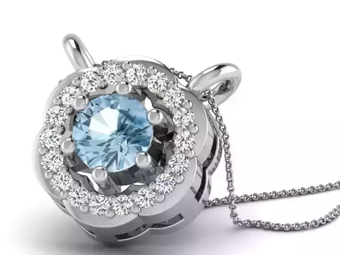 Women pendant 3dm render detail