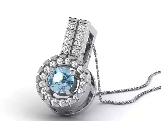 Women pendant 3dm render detail