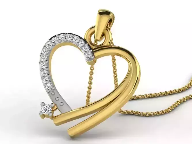 Women pendant 3dm render detail