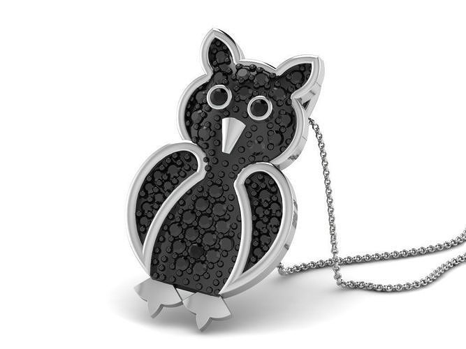 Owl pendant 3dm render detail 3D print model