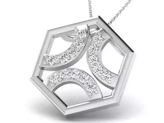 Women pendant 3dm render detail