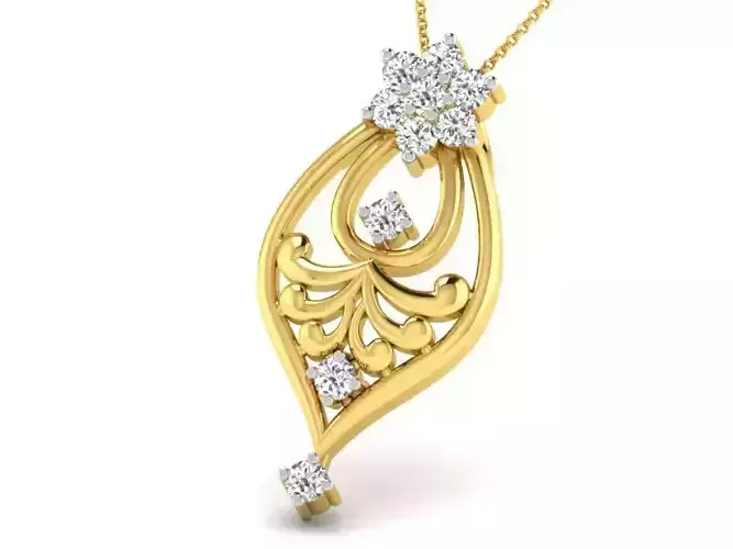 Women pendant 3dm render detail