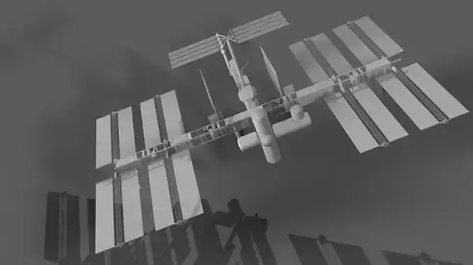 3d satellite international space station
