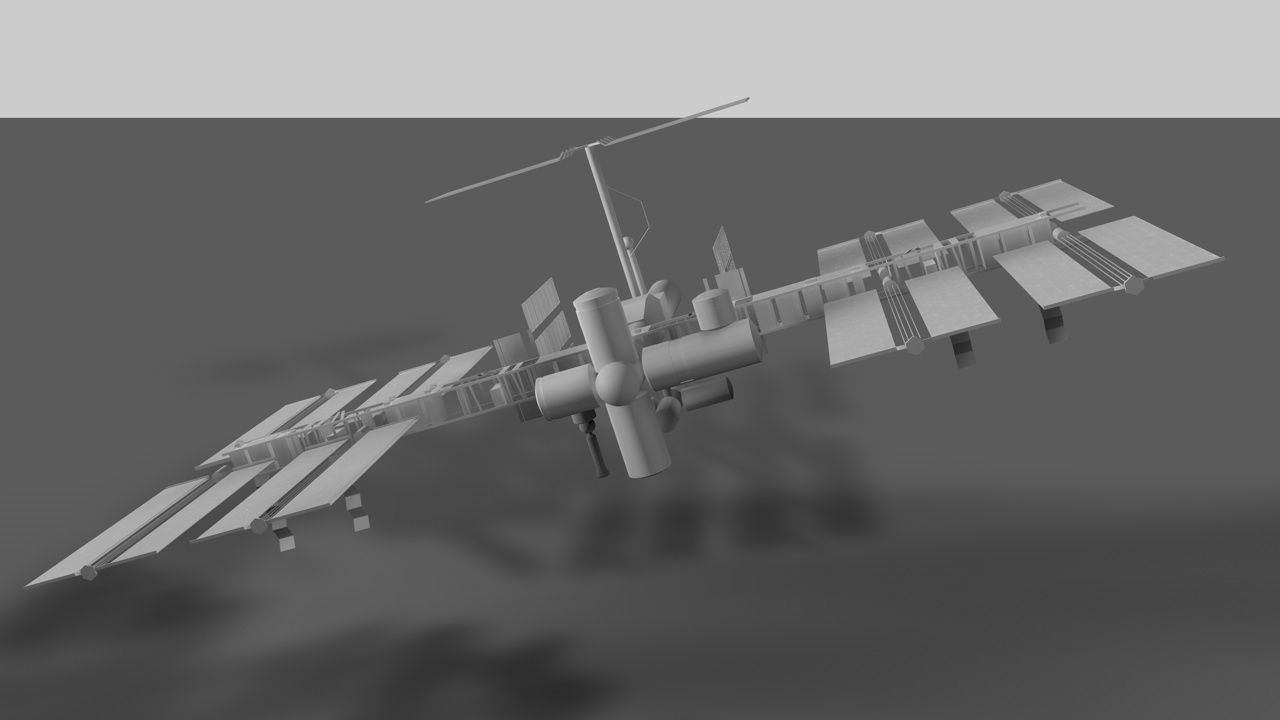 3d satellite international space station 3D model_3