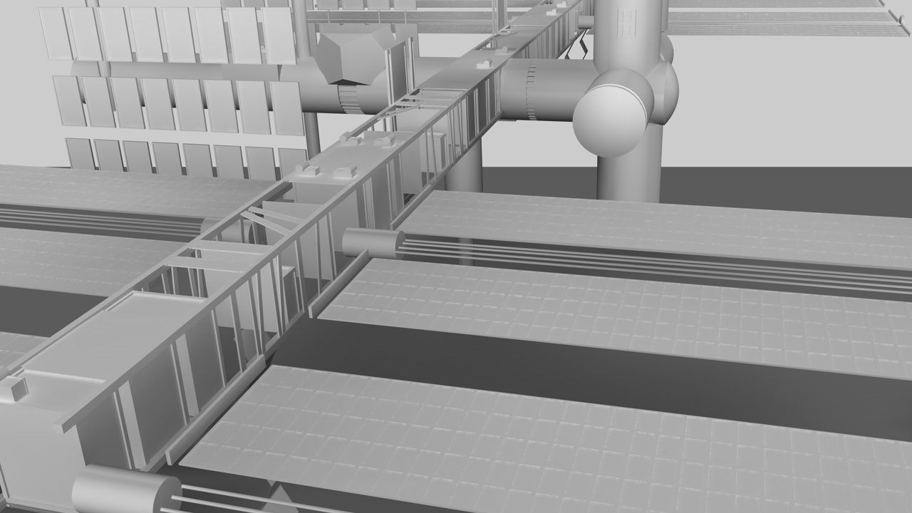 3d satellite international space station 3D model_2