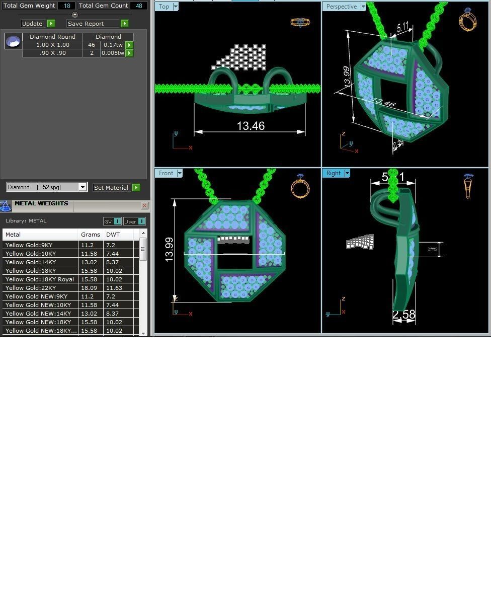 Women pendant 3dm render detail 3D print model_3