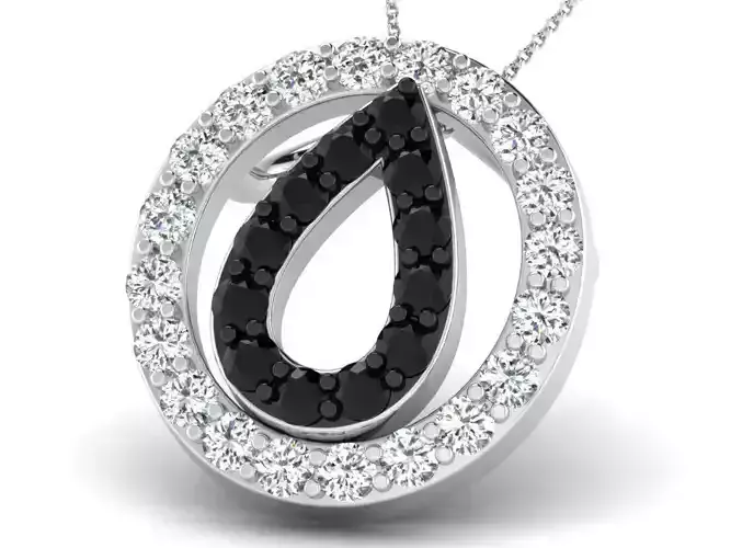 Women pendant 3dm render detail