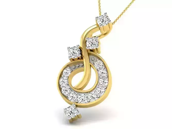 Women pendant 3dm render detail