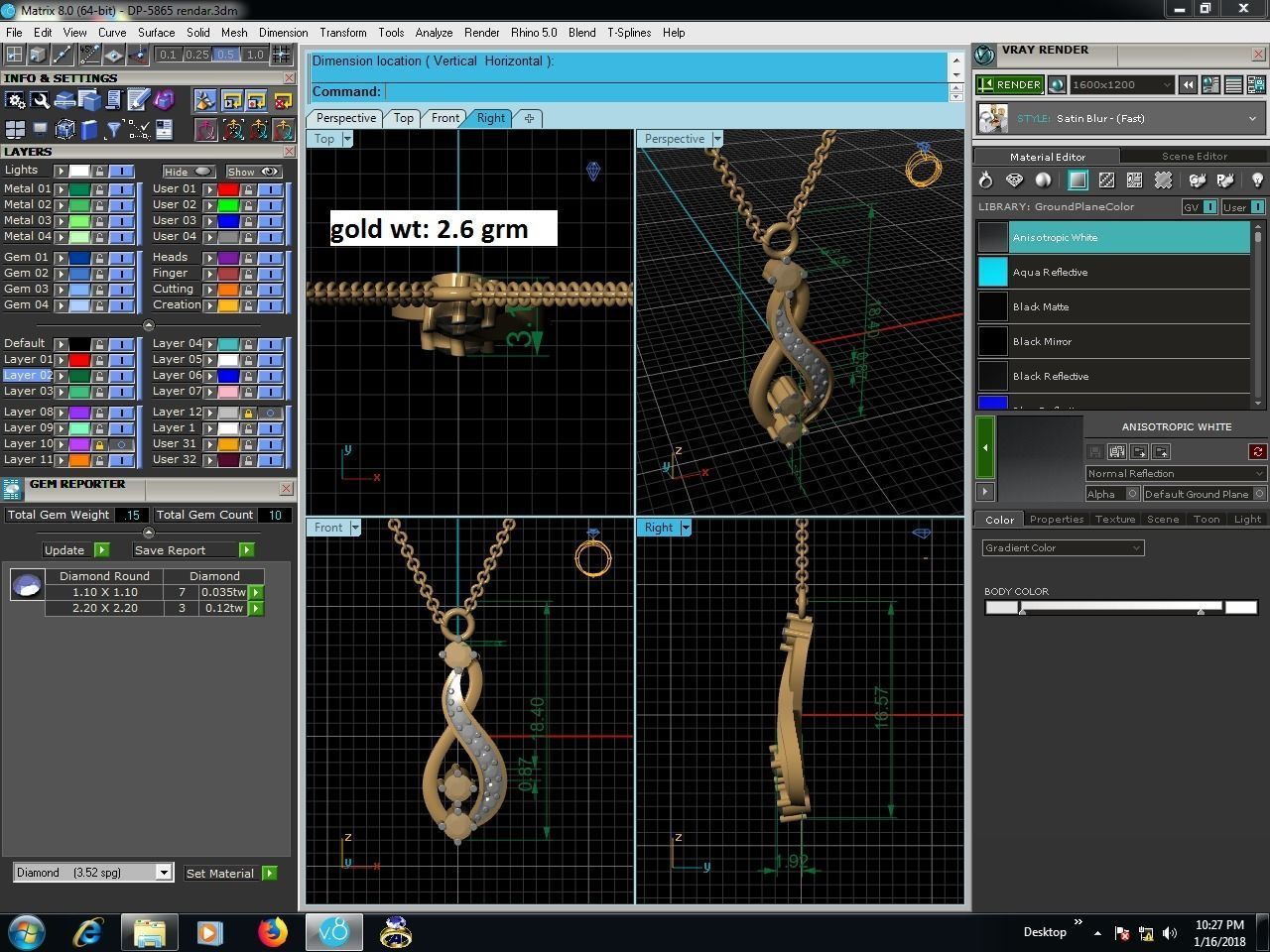 Women pendant 3dm render detail 3D print model_7