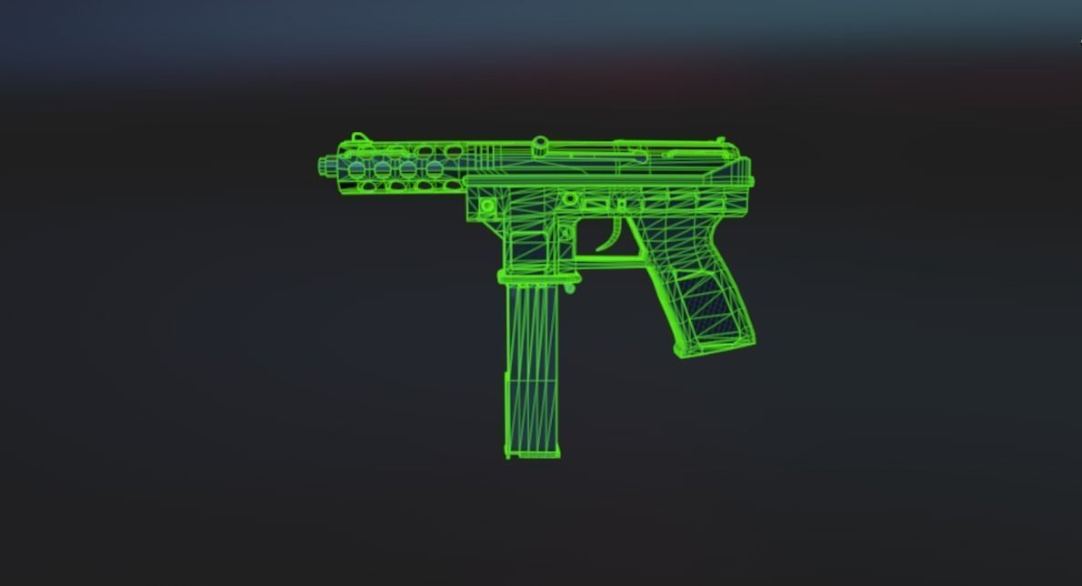 LOW POLY - Tec-9 Semi-Auto SMG Free low-poly 3D model_3