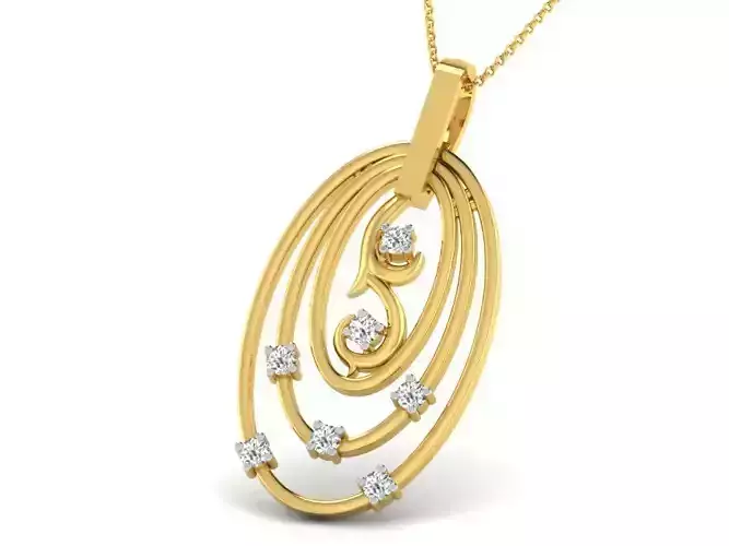 Women pendant 3dm render detail