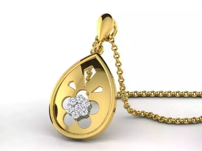 Women pendant 3dm render detail