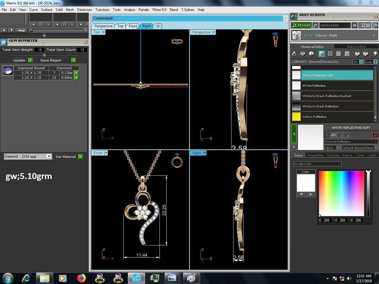 Women pendant 3dm render detail 3D print model_7