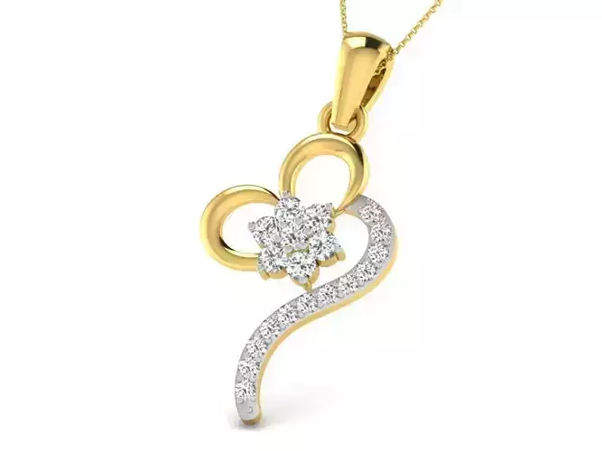 Women pendant 3dm render detail