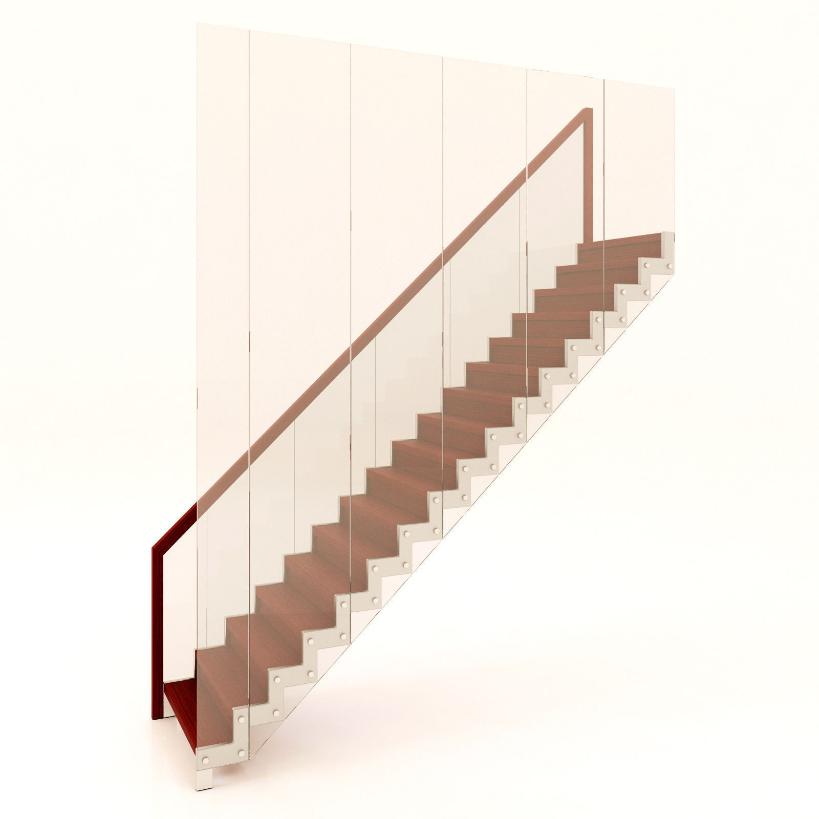 modern staircase 3D model_1