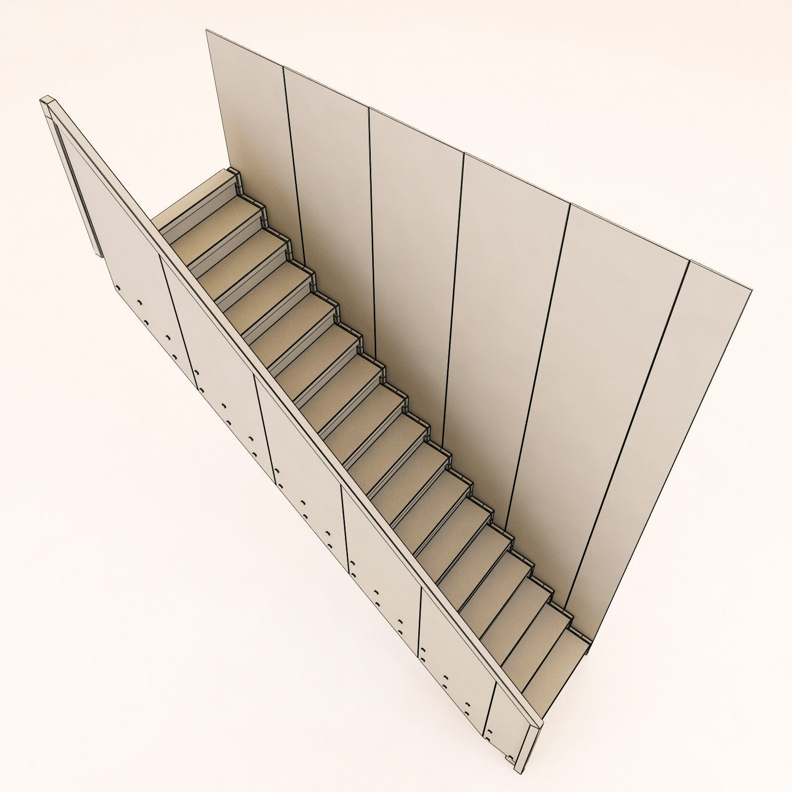 modern staircase 3D model_5