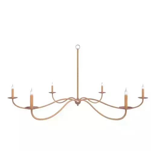 Currey and company Saxon Rattan Chandelier