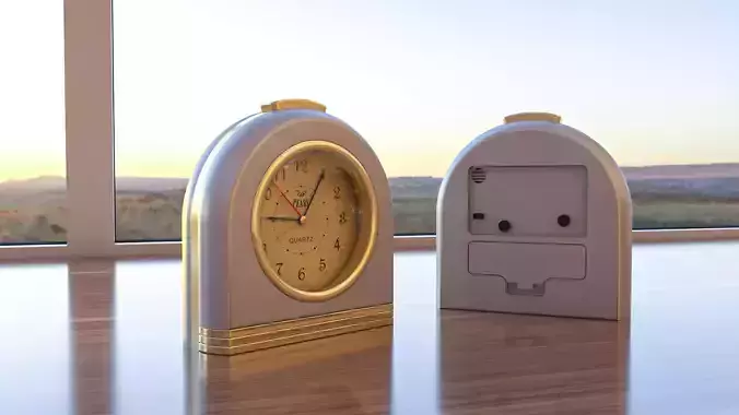Analog Alarm Clock Small 3d Model
