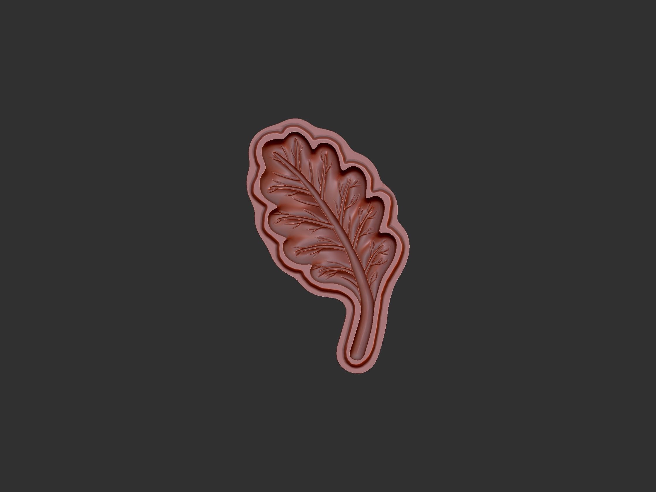 Acorn Tree Leaf Cookie Stamp 3D print model_1