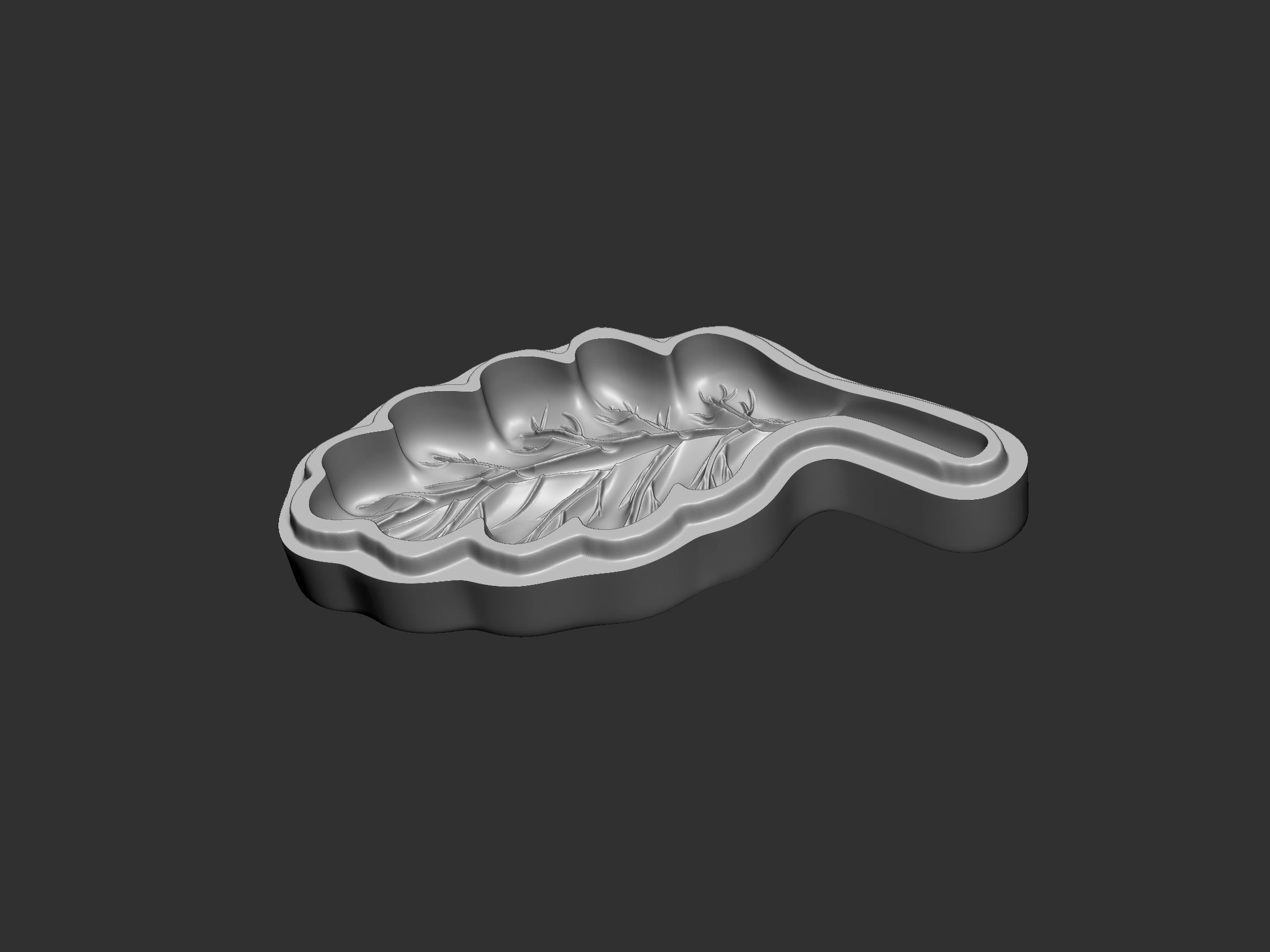 Acorn Tree Leaf Cookie Stamp 3D print model_3