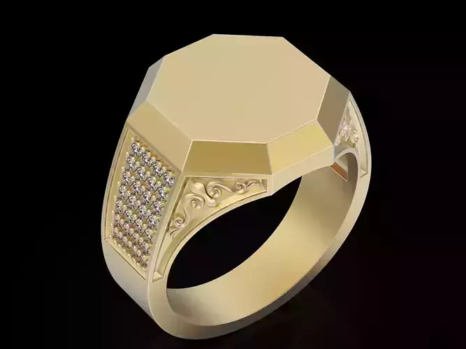 Man Ring Sculpture jewelry gold Sculpture jewelry gold