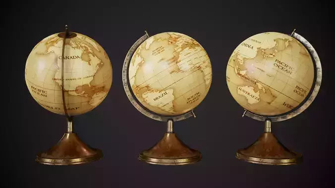 Globe 3D Model antique