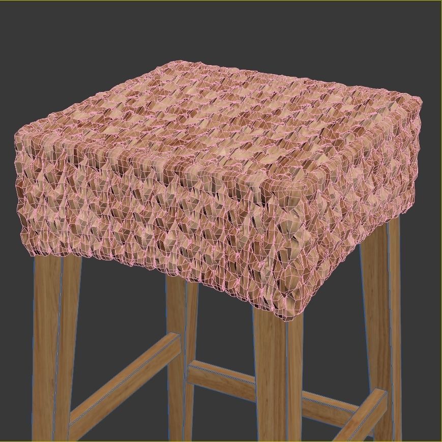 Ashley home store Travol Natural Counter Height Stool 3D model_5