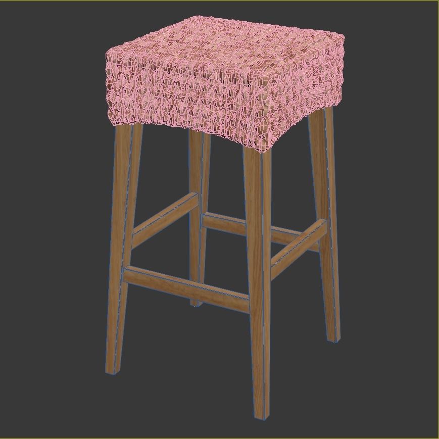 Ashley home store Travol Natural Counter Height Stool 3D model_6