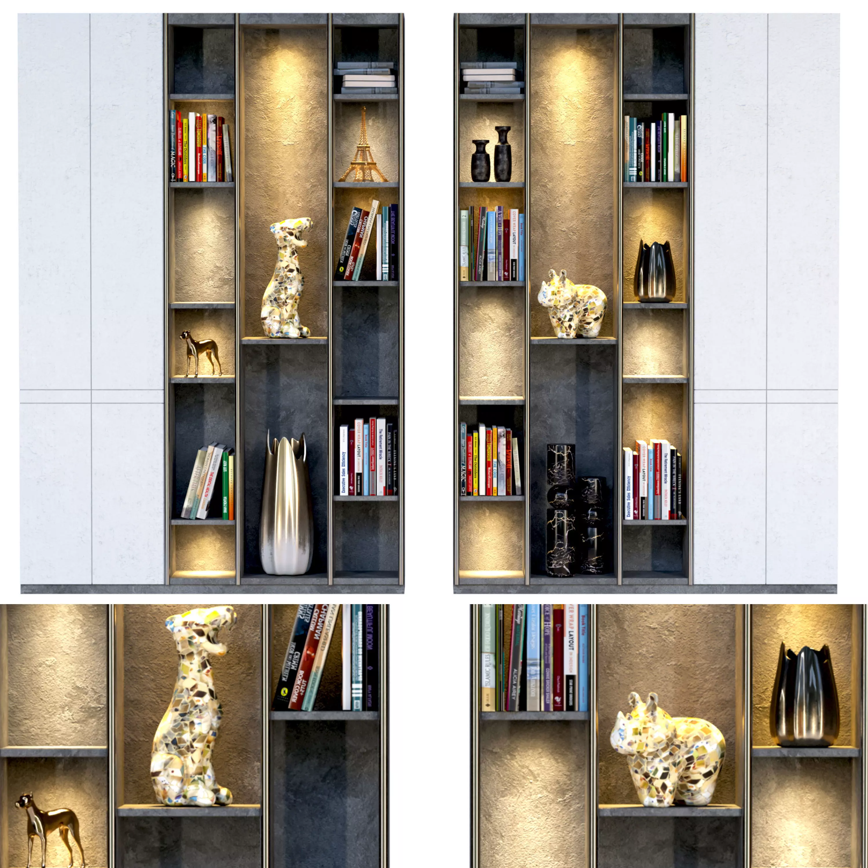 Wardrobe with decor 5 3D model_0
