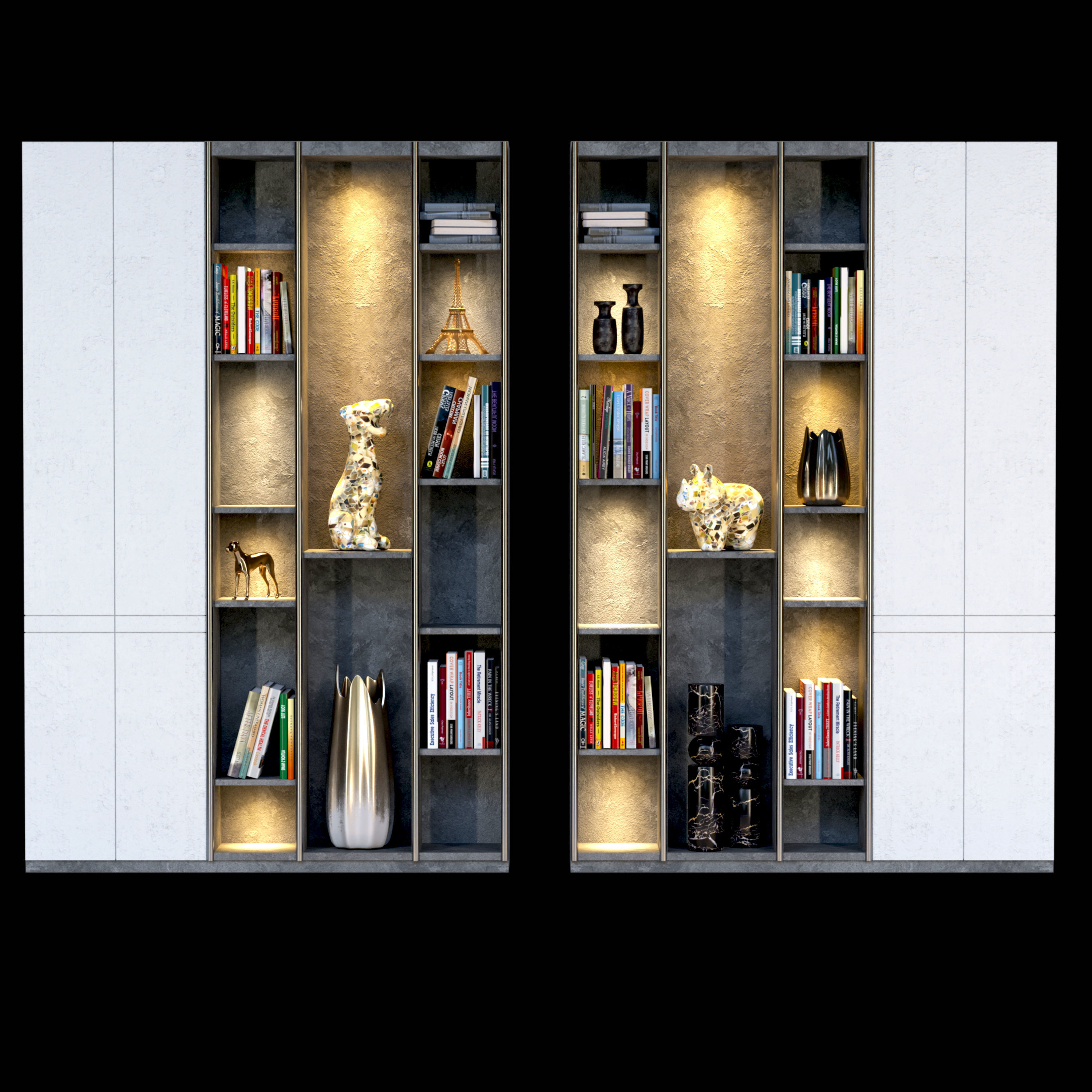 Wardrobe with decor 5 3D model_3