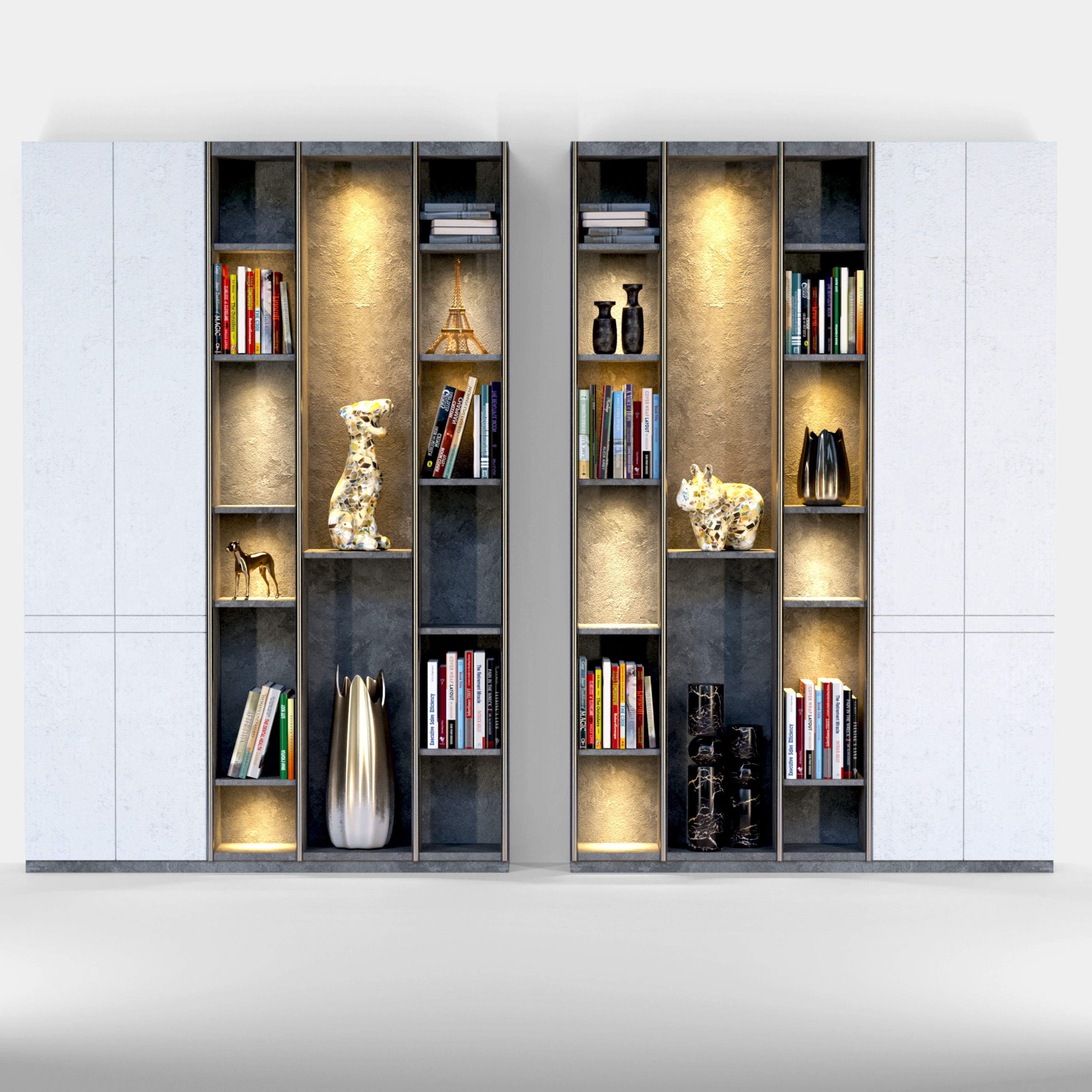 Wardrobe with decor 5 3D model_2