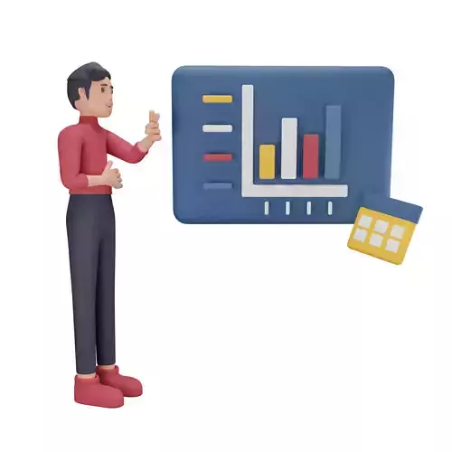 Business CEO Analyzing Growth Graphic