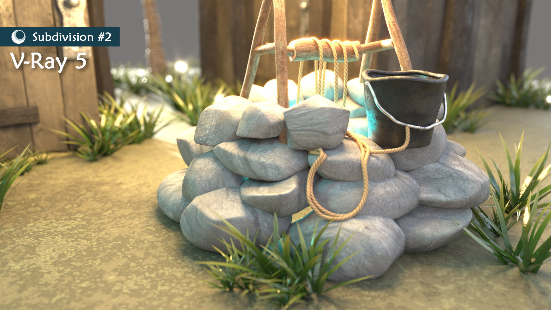 Pioneer house level 1 Low-poly 3D model_2