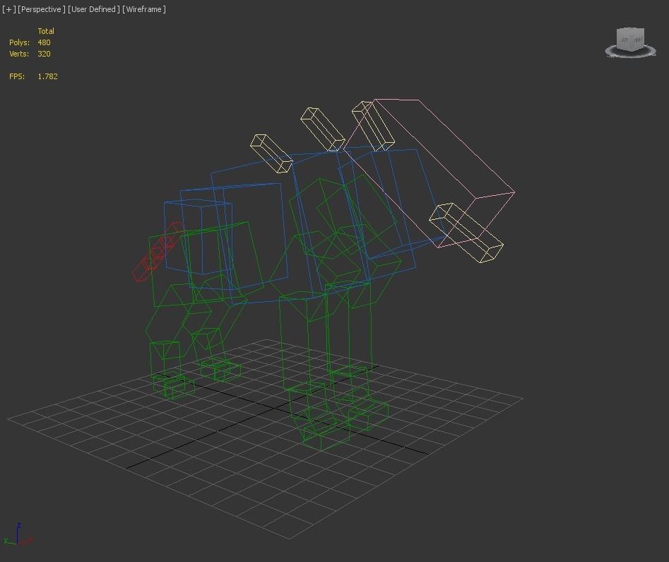 lowpoly Hyena wolf 3D model_12
