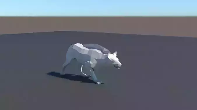 lowpoly Hyena wolf 3D model