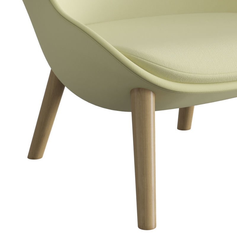 Hyg Lounge Chair Low Oak 3D model_3