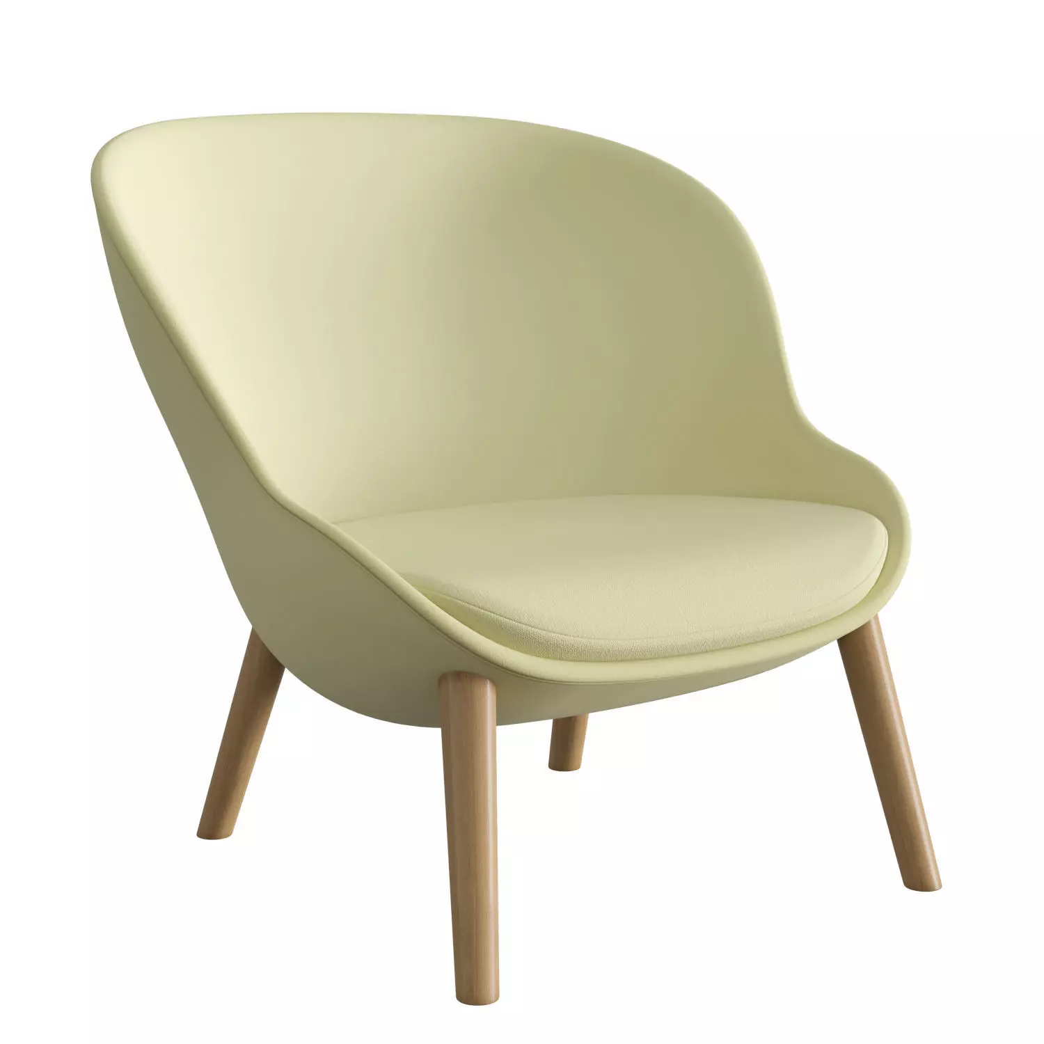 Hyg Lounge Chair Low Oak 3D model_0