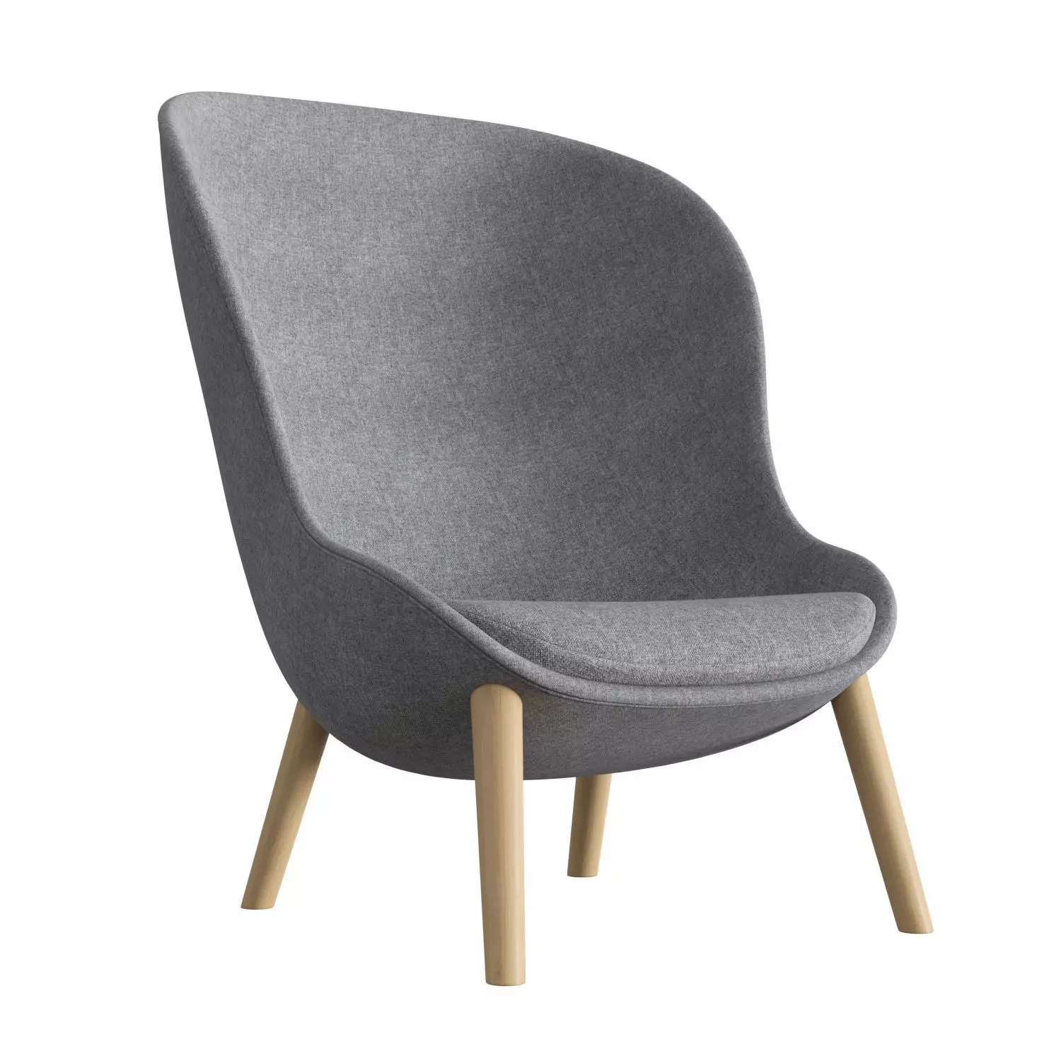 Hyg Lounge Chair High Oak 3D model_0