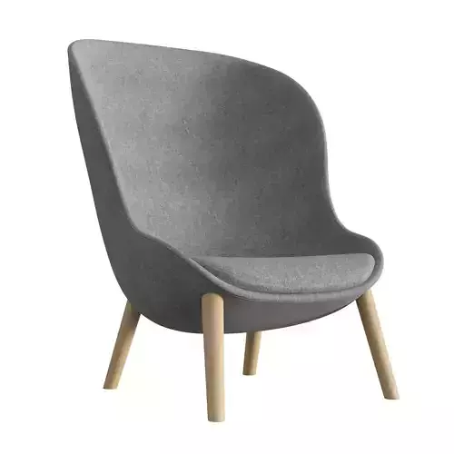 Hyg Lounge Chair High Oak 3D model