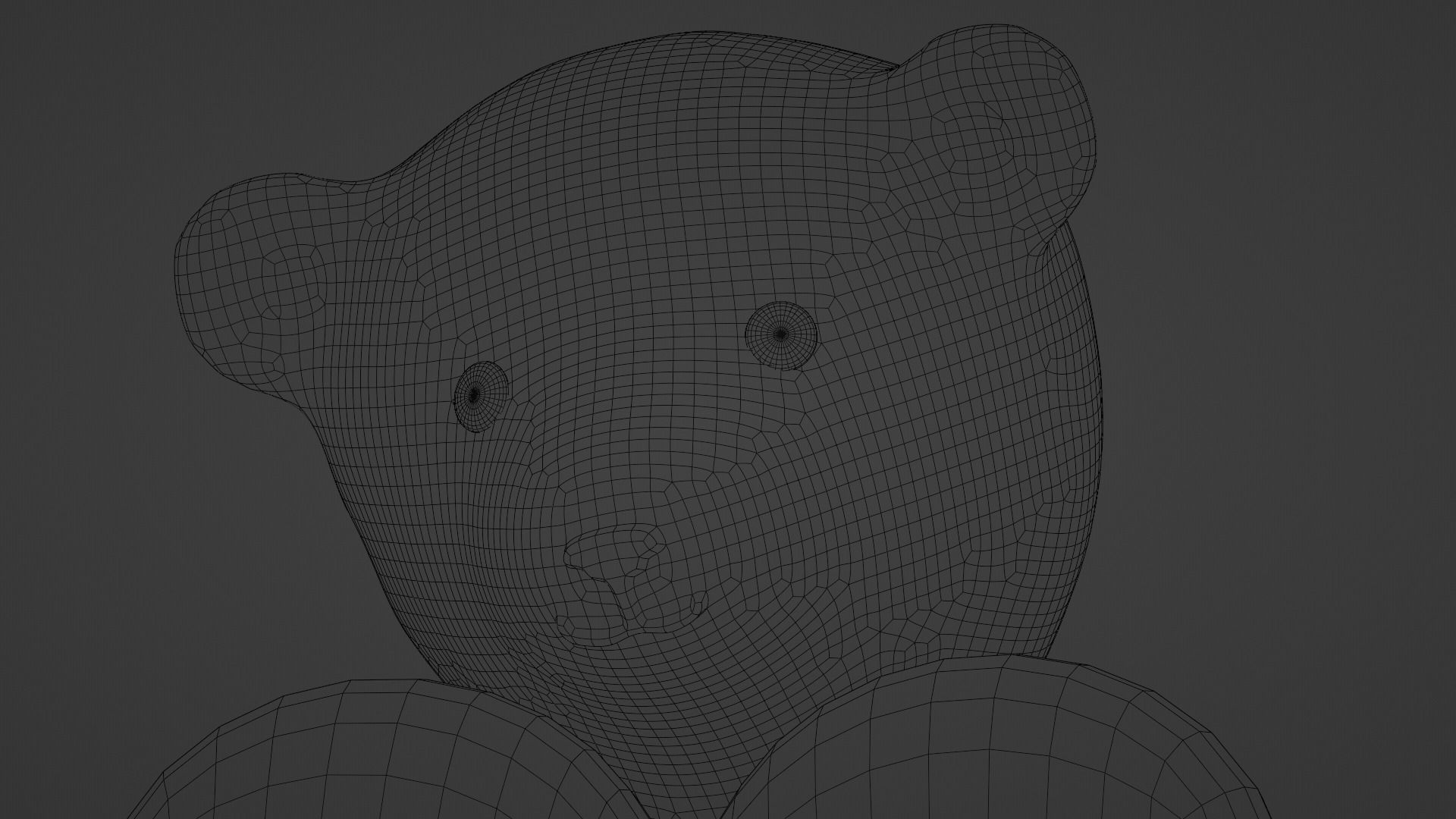 Teddy Polar Bear with Heart Low-poly 3D model_8