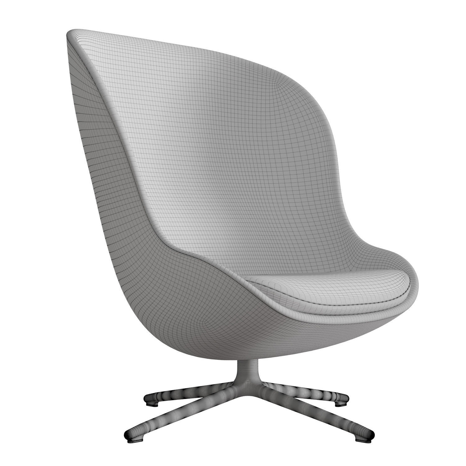 Hyg Lounge Chair High Swivel 3D model_4