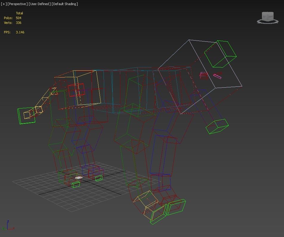lowpoly lion 3D model_9