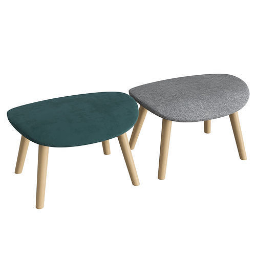 Hyg Footstool Wood 3D model