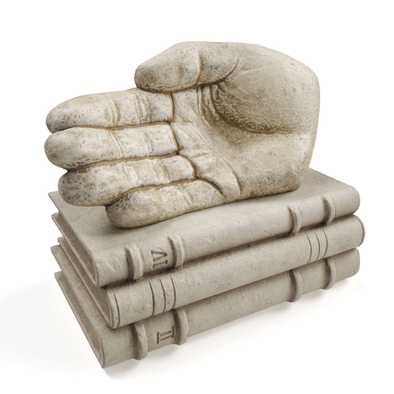 Roman palm sculpture 3D model_2