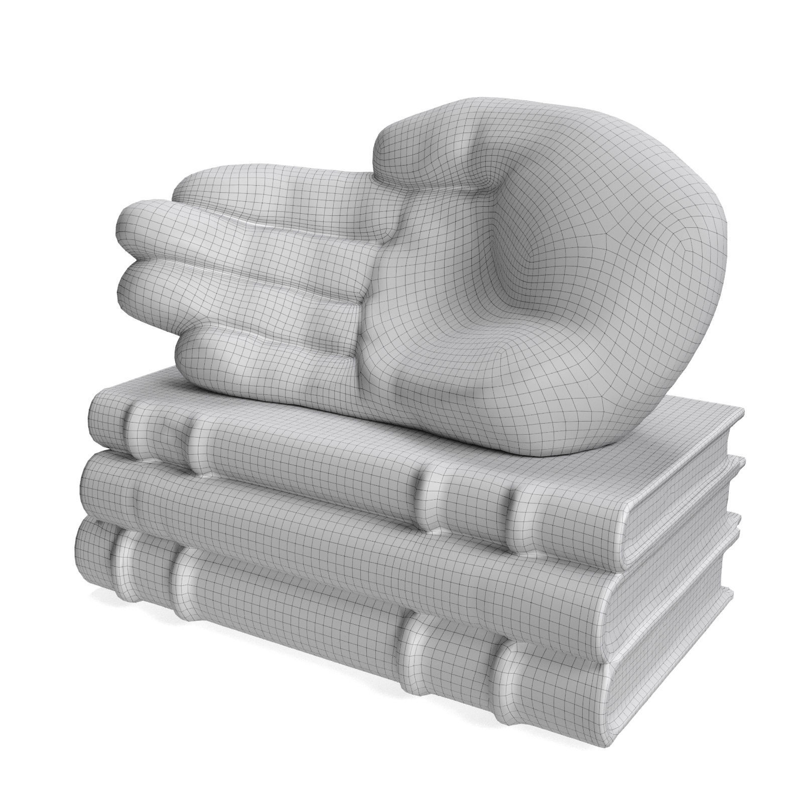 Roman palm sculpture 3D model_4