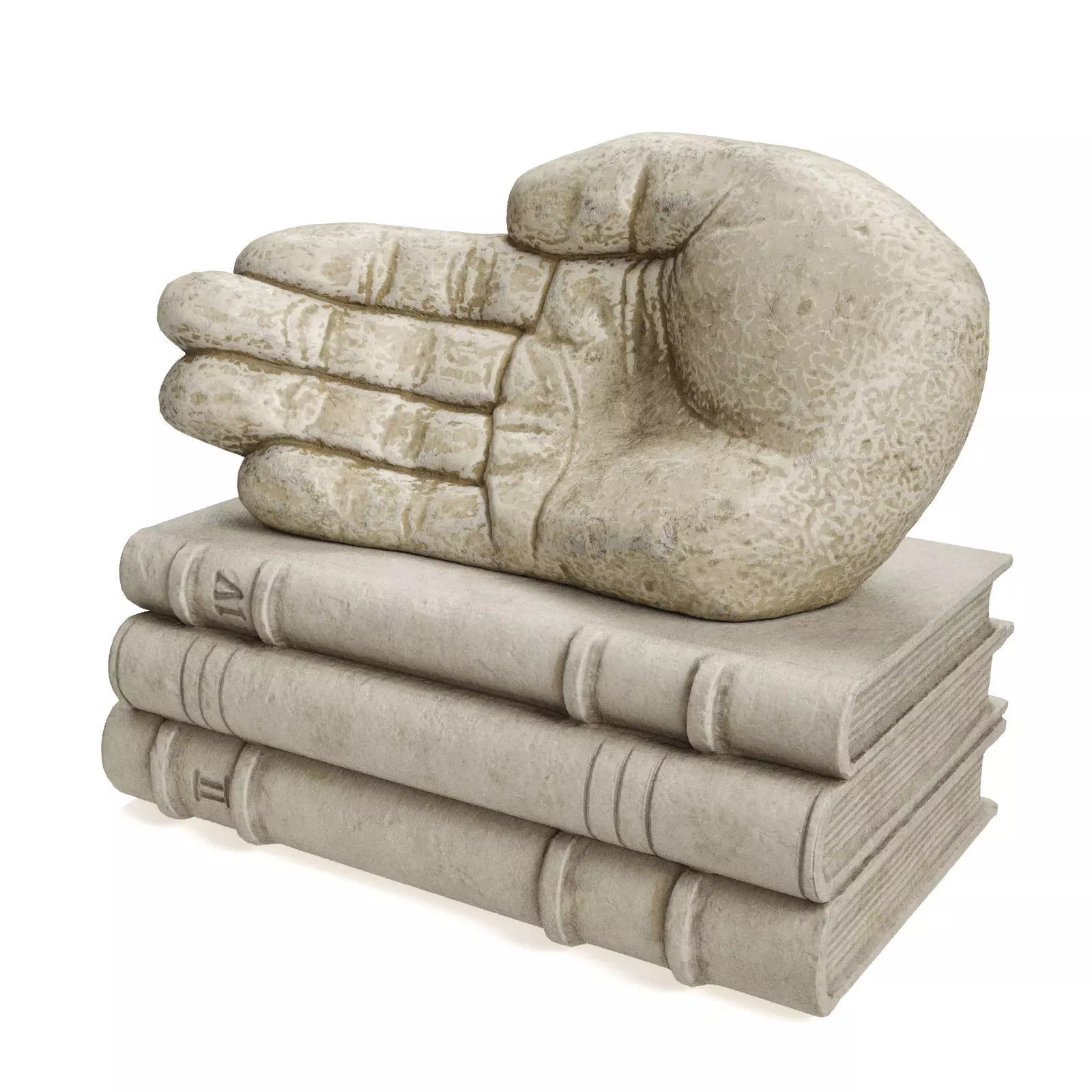 Roman palm sculpture 3D model_0